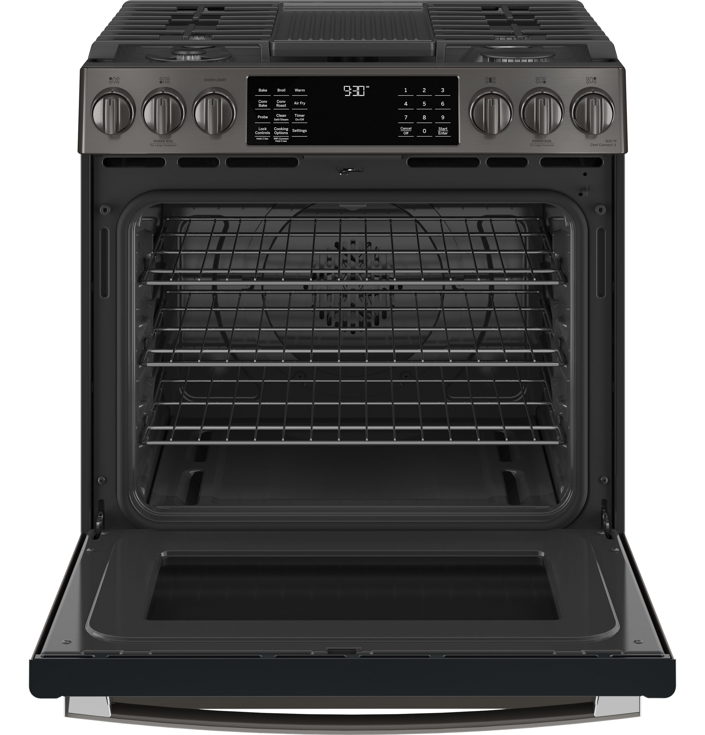 30" Smart Slide-In Front-Control Gas Range with No Preheat Air Fry view 2