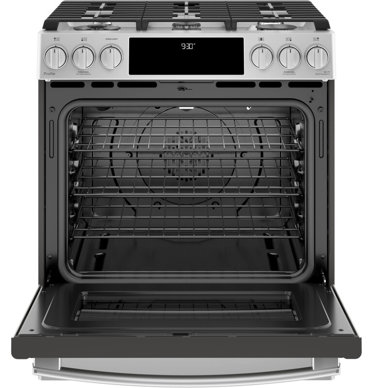 30" Smart Slide-In Front-Control Gas Range PGS930SELSS, product image 3 of 23