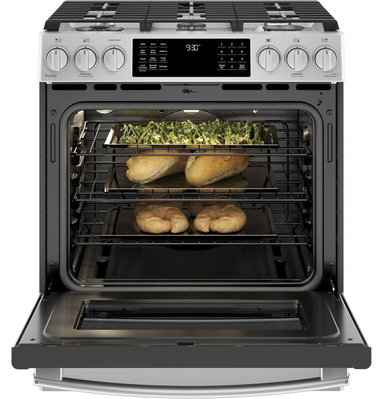 30" Smart Slide-In Front-Control Gas Range PGS930SELSS, product image 5 of 23