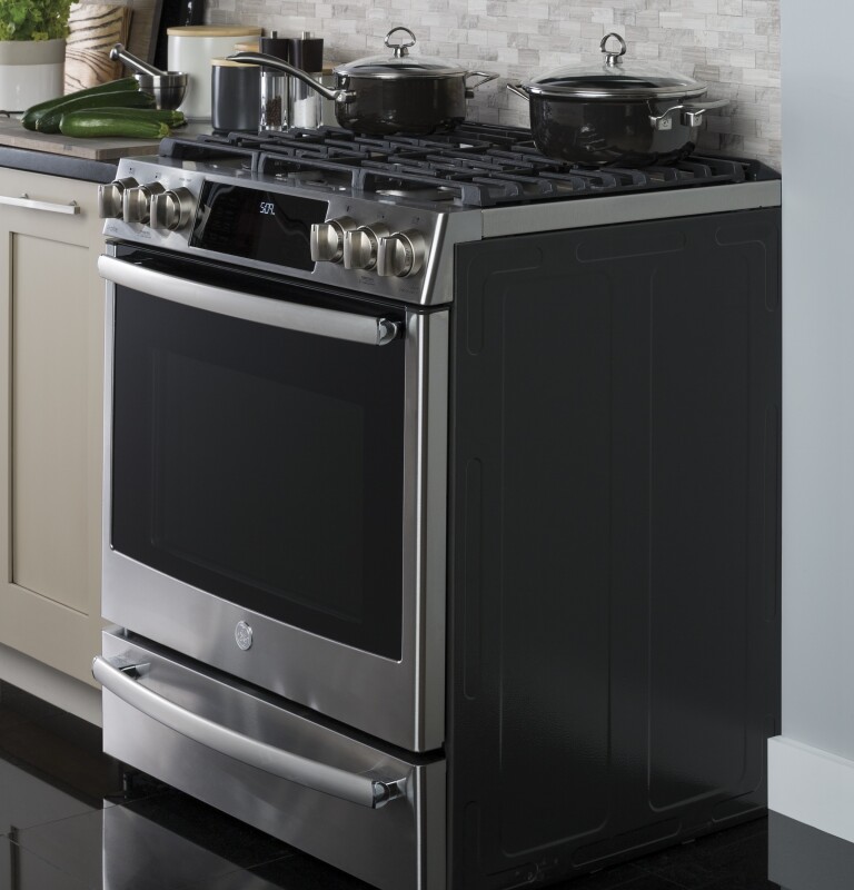 30" Smart Slide-In Front-Control Gas Range PGS930SELSS, product image 16 of 23