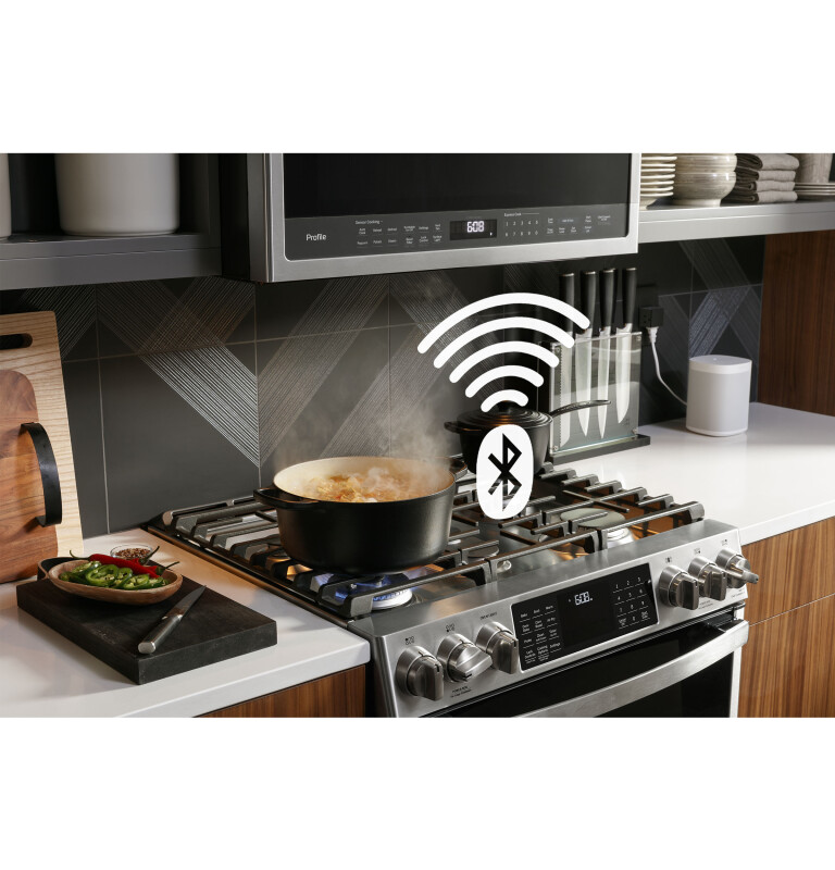 30" Smart Slide-In Front-Control Gas Fingerprint Resistant Range with No Preheat Air Fry view 9