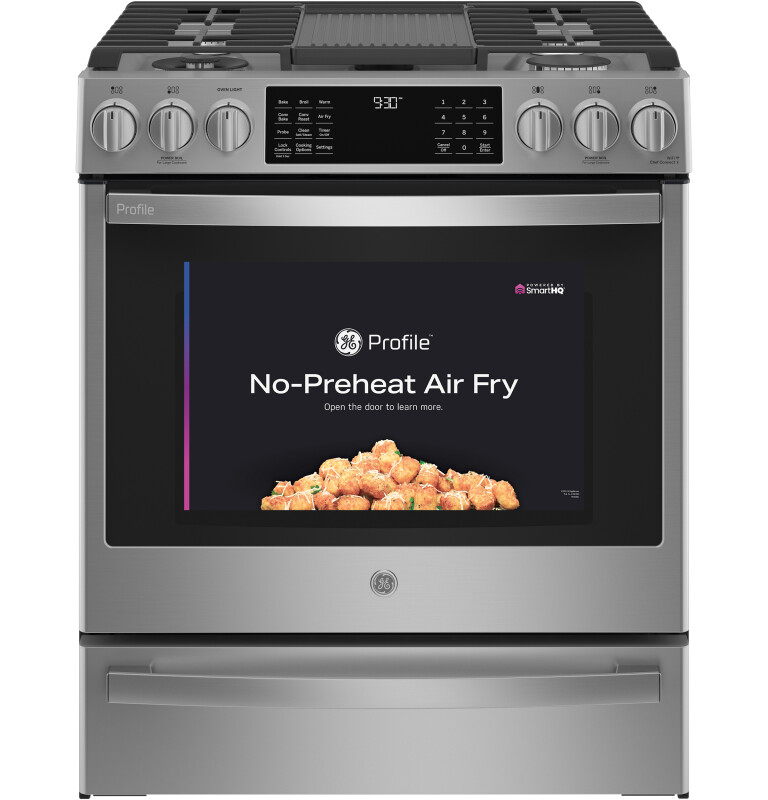 30" Smart Slide-In Front-Control Gas Fingerprint Resistant Range with No Preheat Air Fry view 10