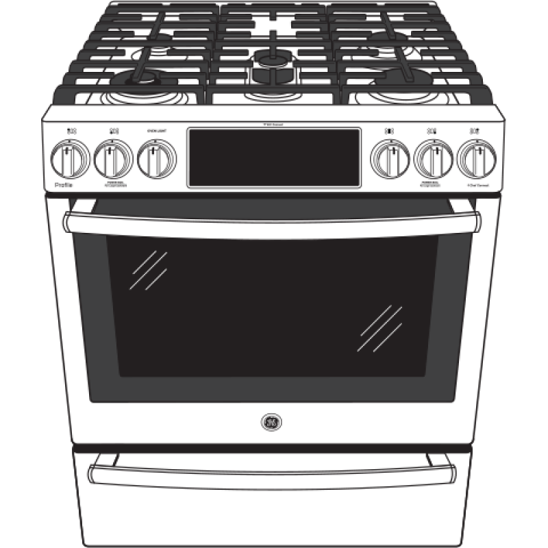 30" Smart Slide-In Front-Control Gas Fingerprint Resistant Range with No Preheat Air Fry view 11