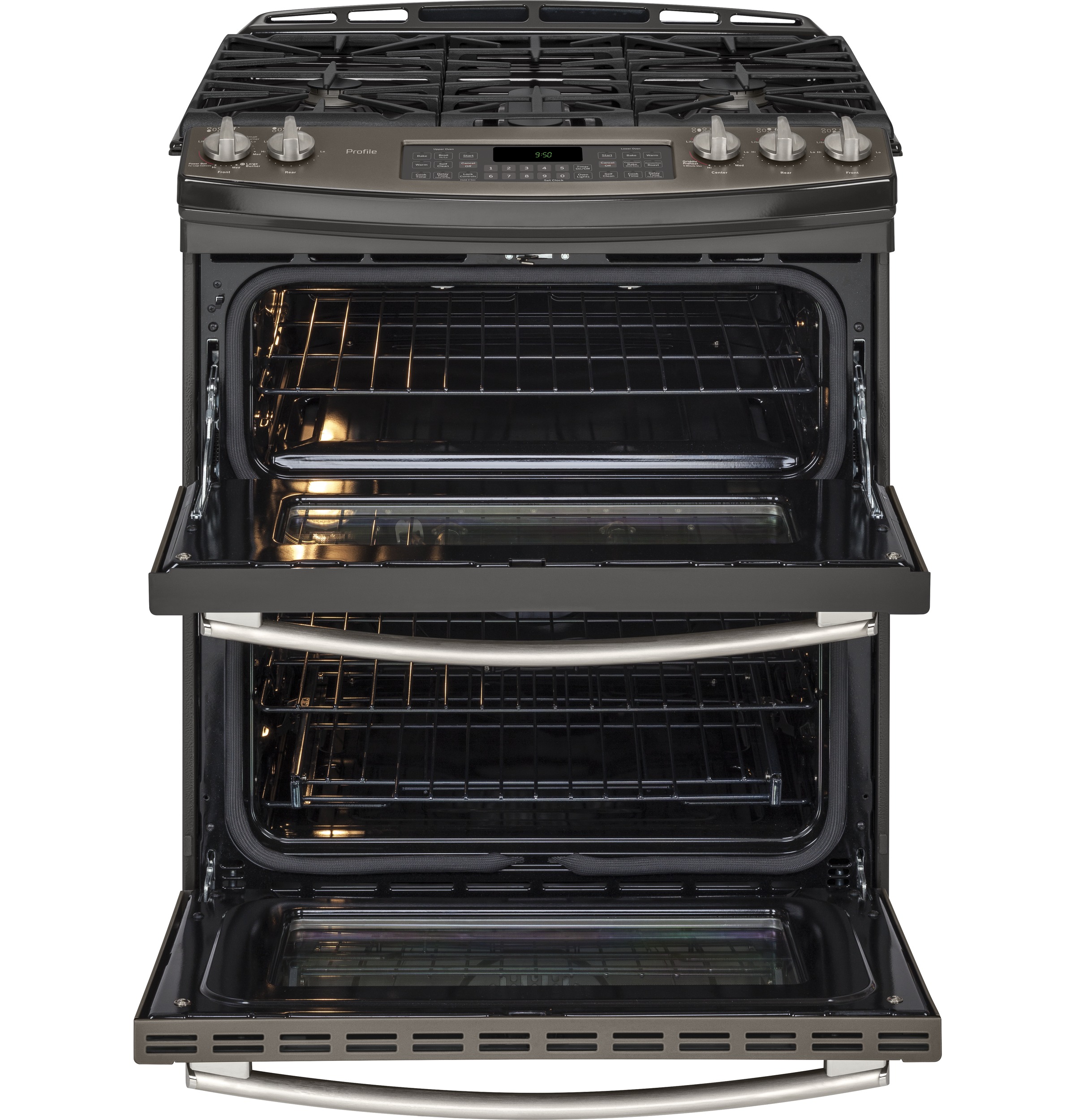 Series 30" Slide-In Front Control Double Oven Gas Range PGS950EEFES, product image 3 of 13