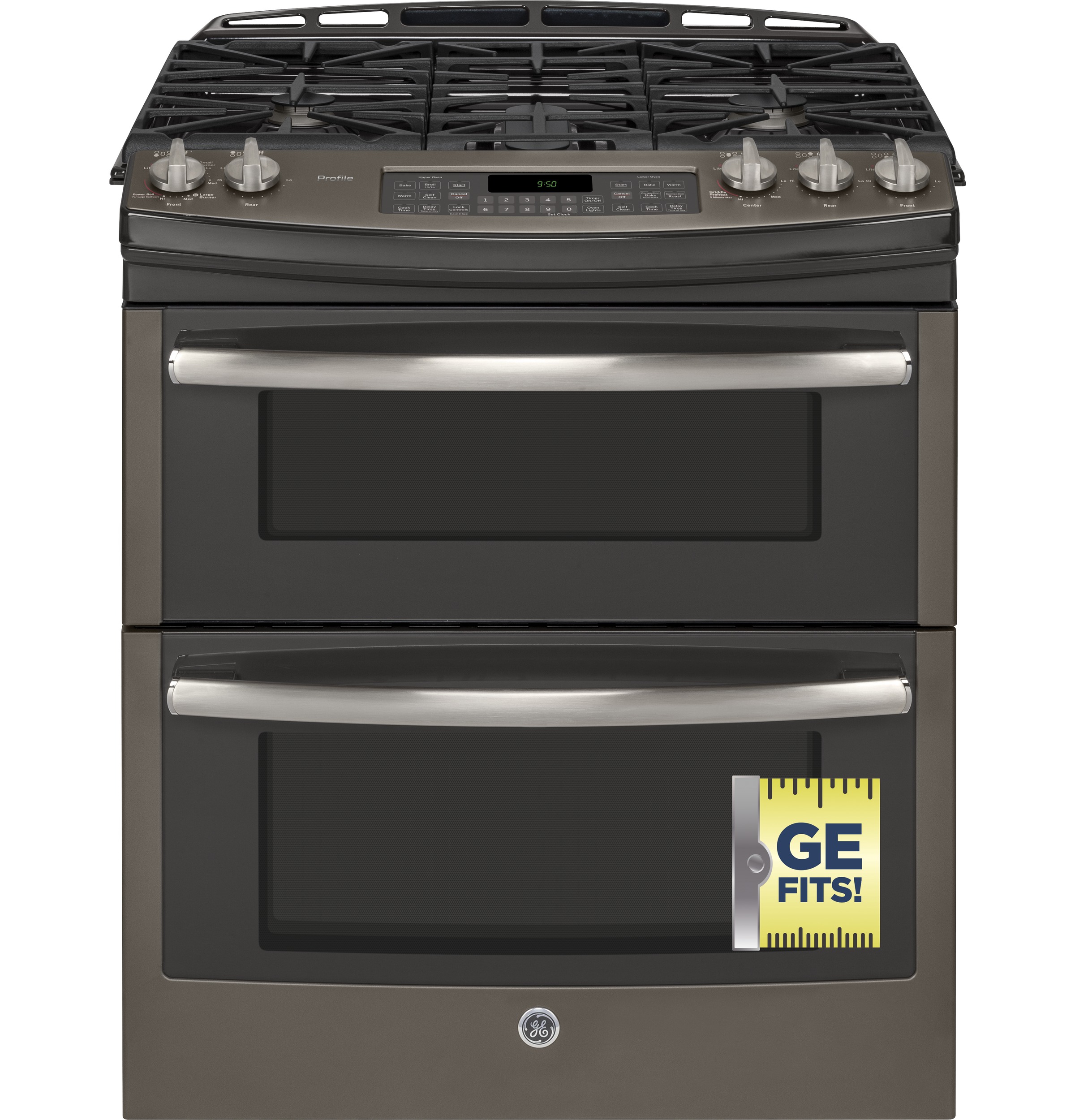 Series 30" Slide-In Front Control Double Oven Gas Range PGS950EEFES, product image 8 of 13