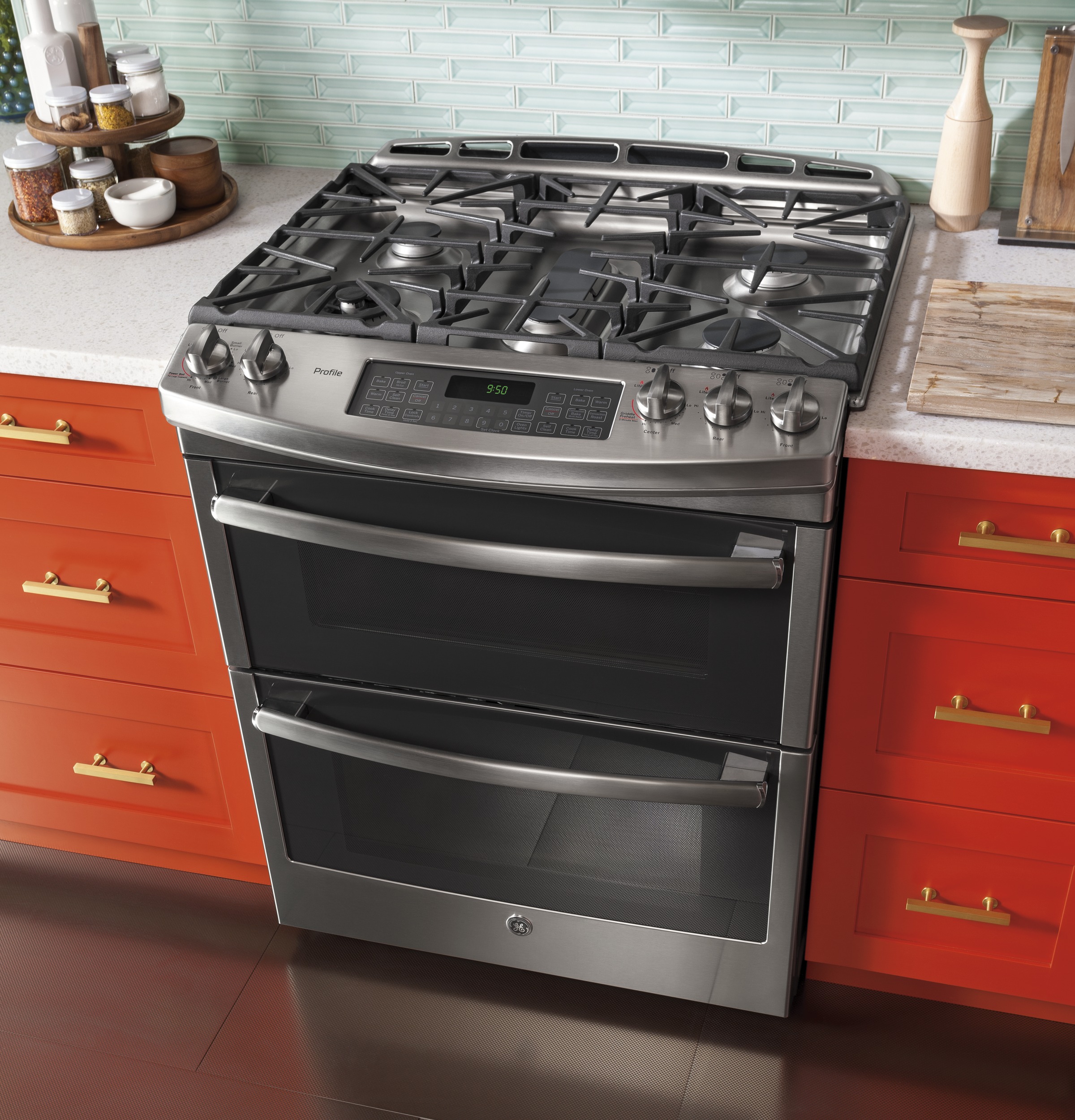 Series 30" Slide-In Front Control Double Oven Gas Range PGS950SEFSS
