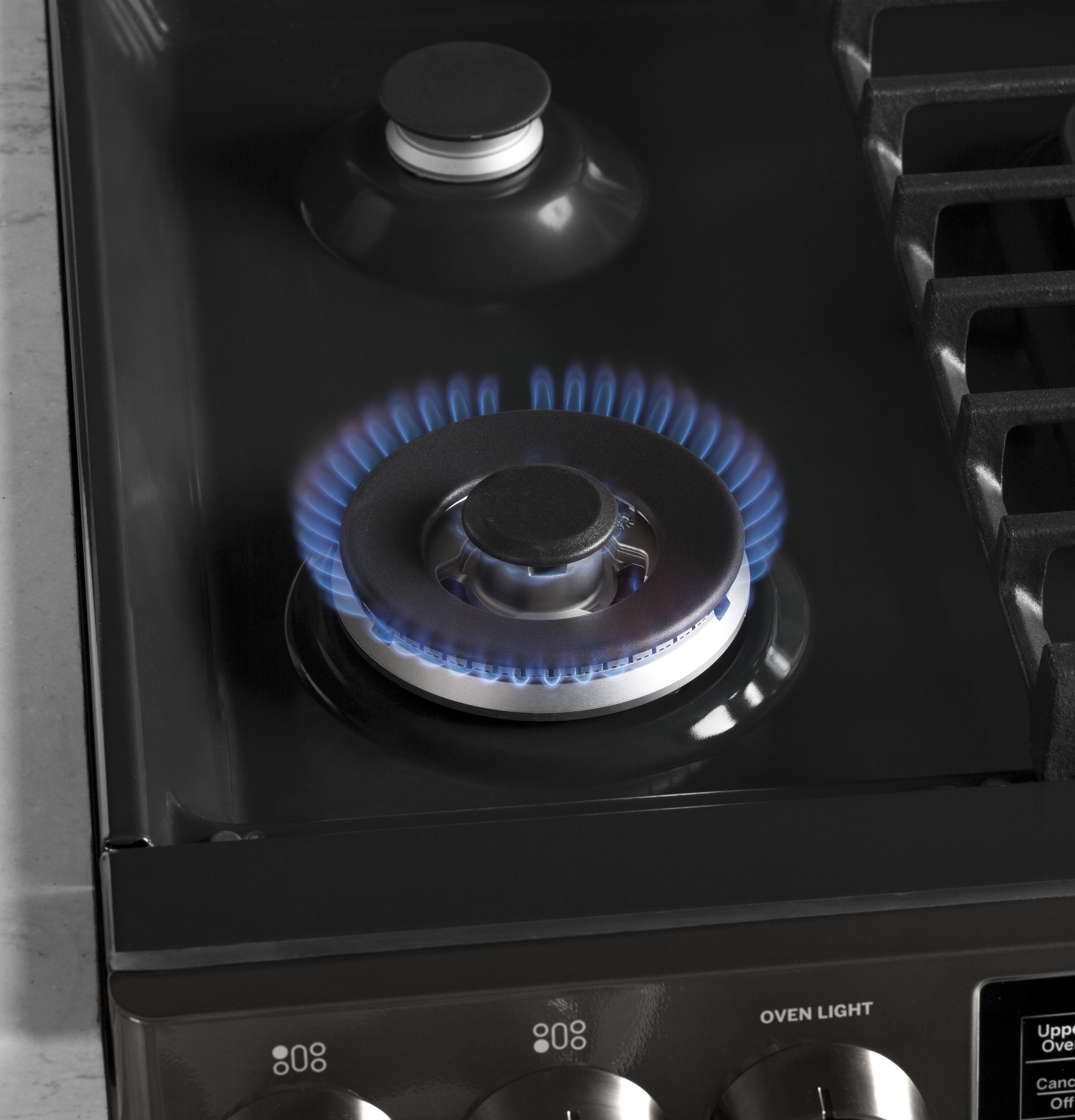 30" Smart Slide-In Front-Control Gas Double Oven Convection Range PGS960BELTS