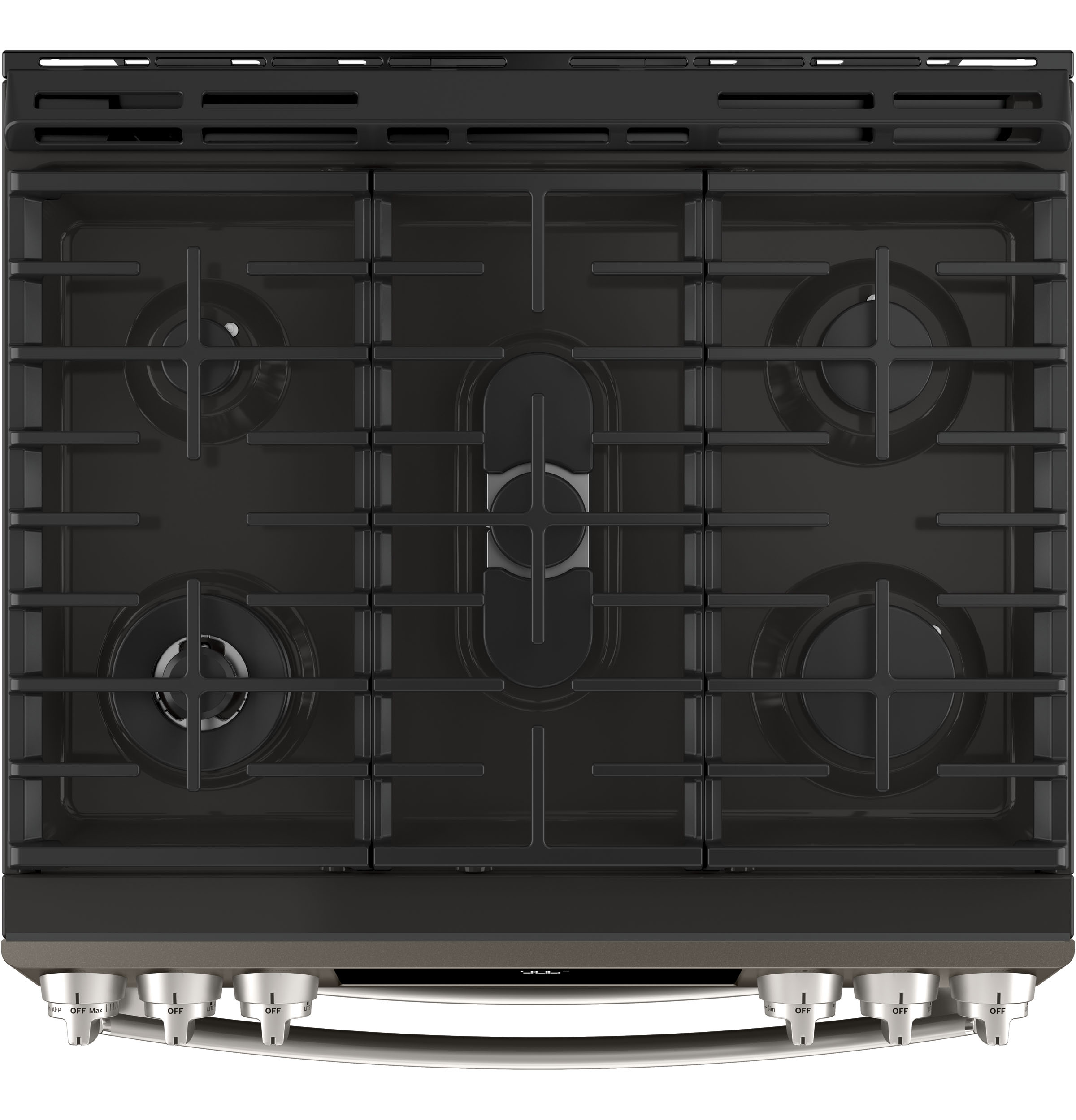 30" Smart Slide-In Front-Control Gas Double Oven Convection Range PGS960EELES