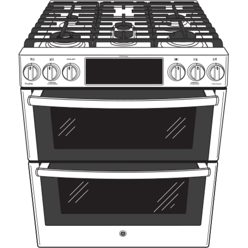 30" Smart Slide-In Front-Control Gas Double Oven Convection Range PGS960SELSS, product image 16 of 18