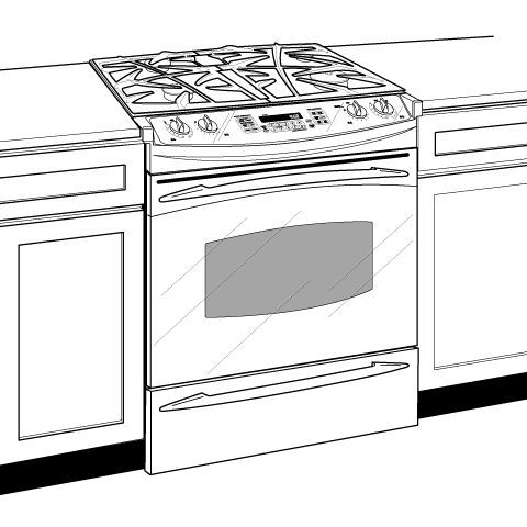 30" Slide-In Gas Range PGS975BEMBB, product image 2 of 3