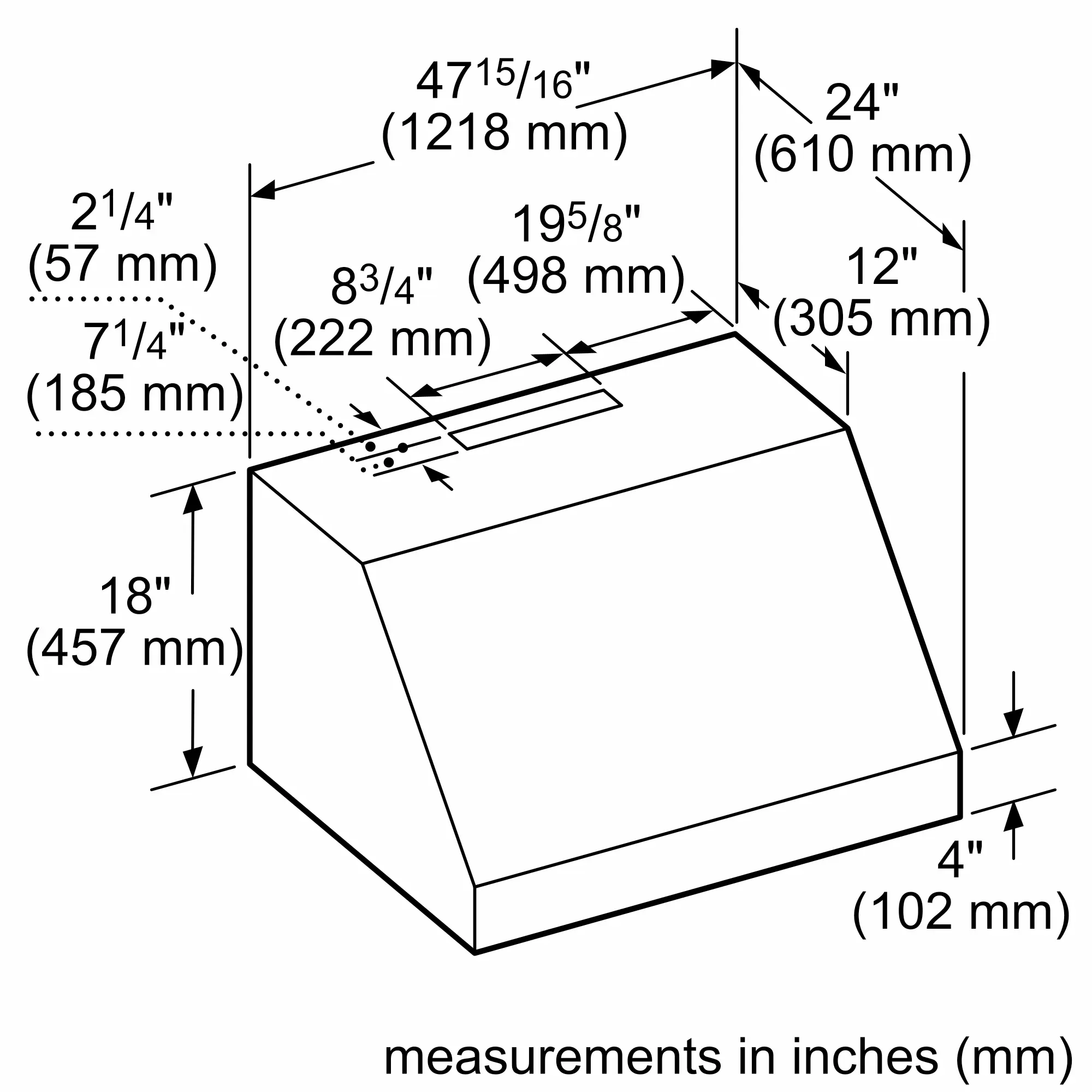 Professional Wall Hood 48'' PH48HWS
