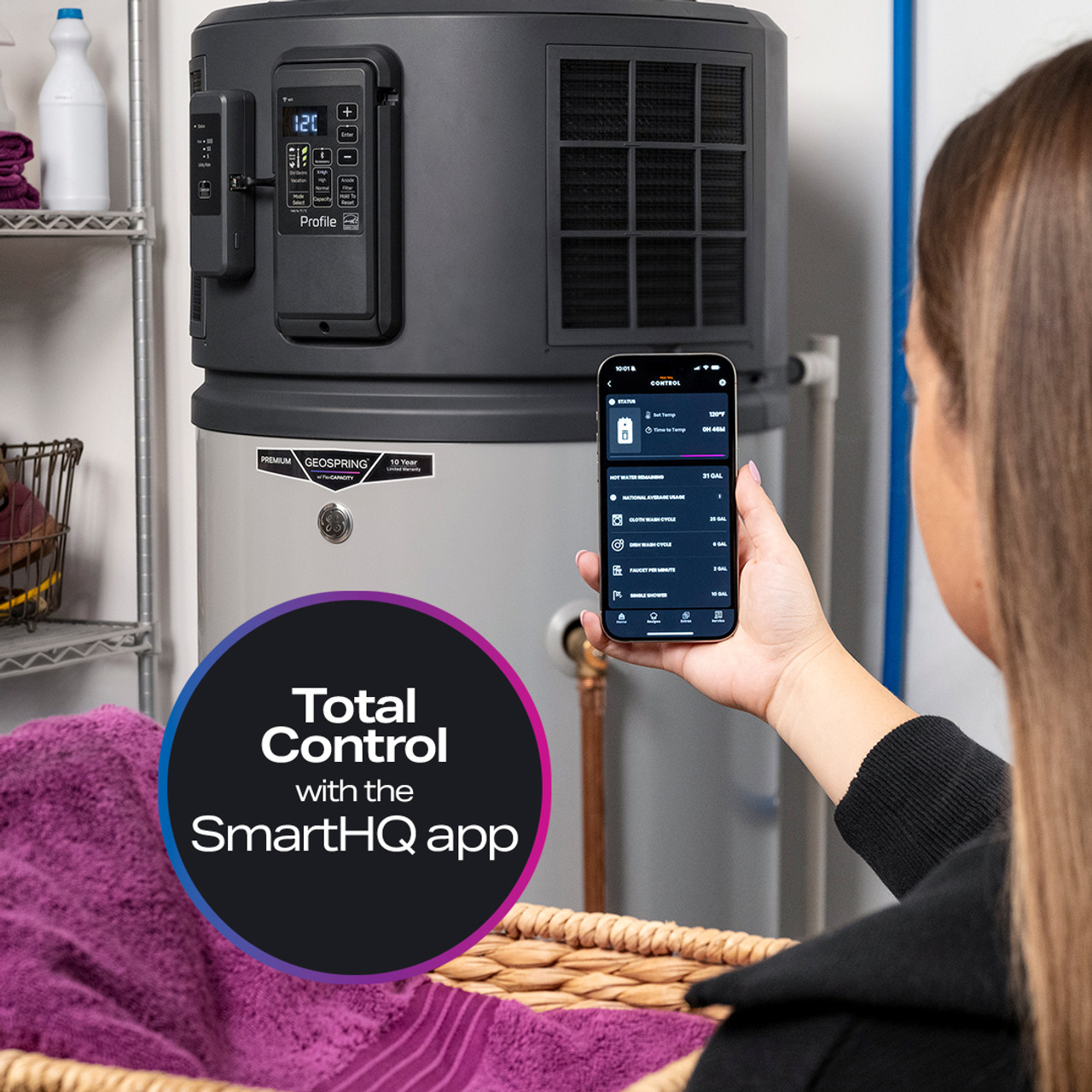 GEOSPRING Smart Hybrid Heat Pump Water Heater 50-gallon - 240V view 12