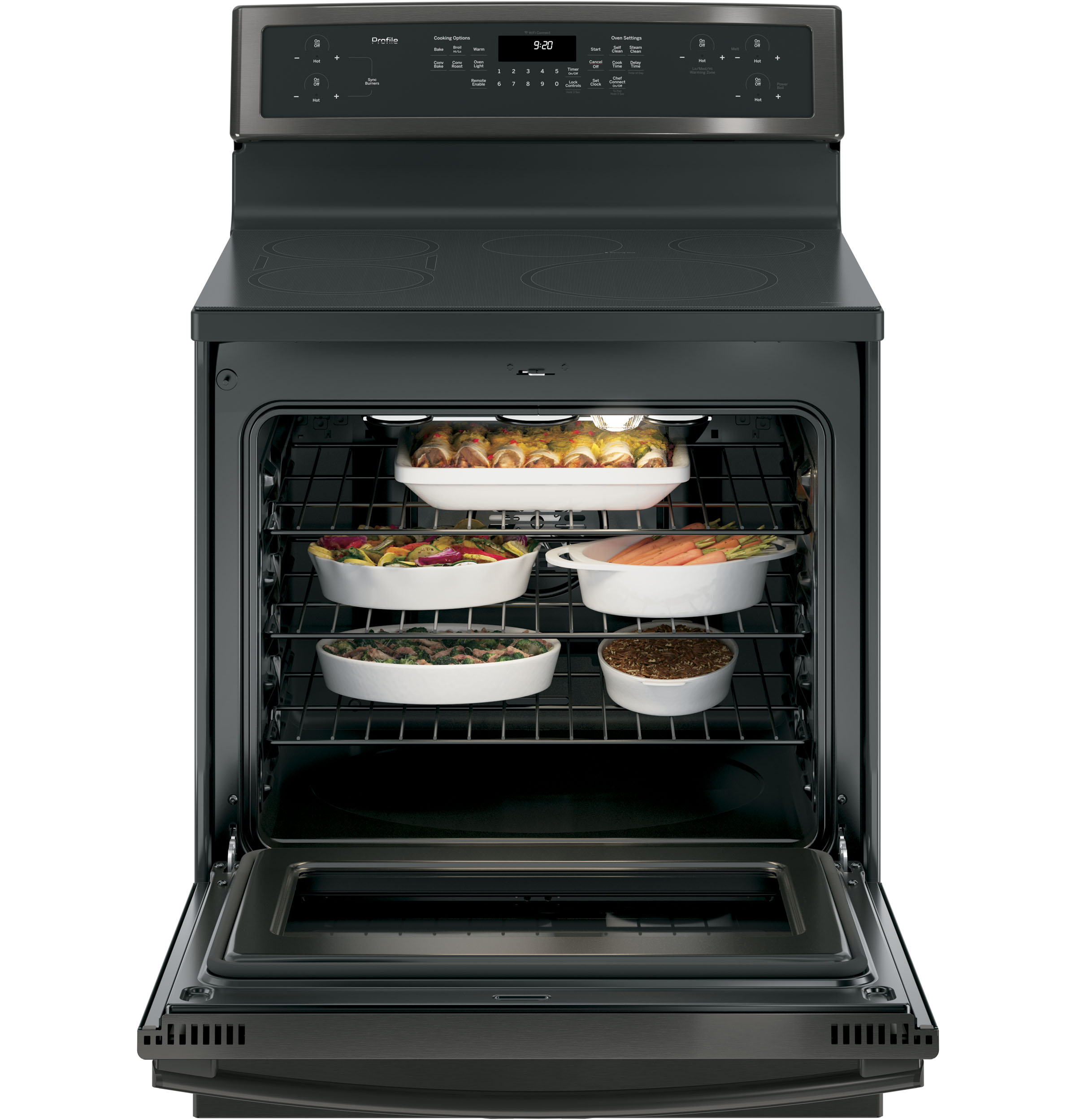 30" Free-Standing Convection Range with Induction PHB920BJTS