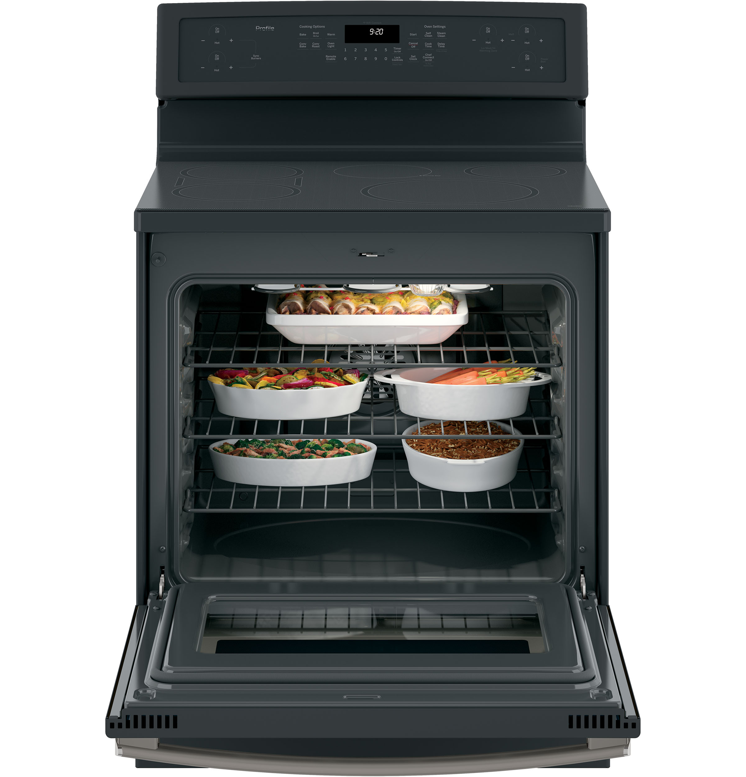 30" Smart Free-Standing Convection Range with Induction PHB920FJDS