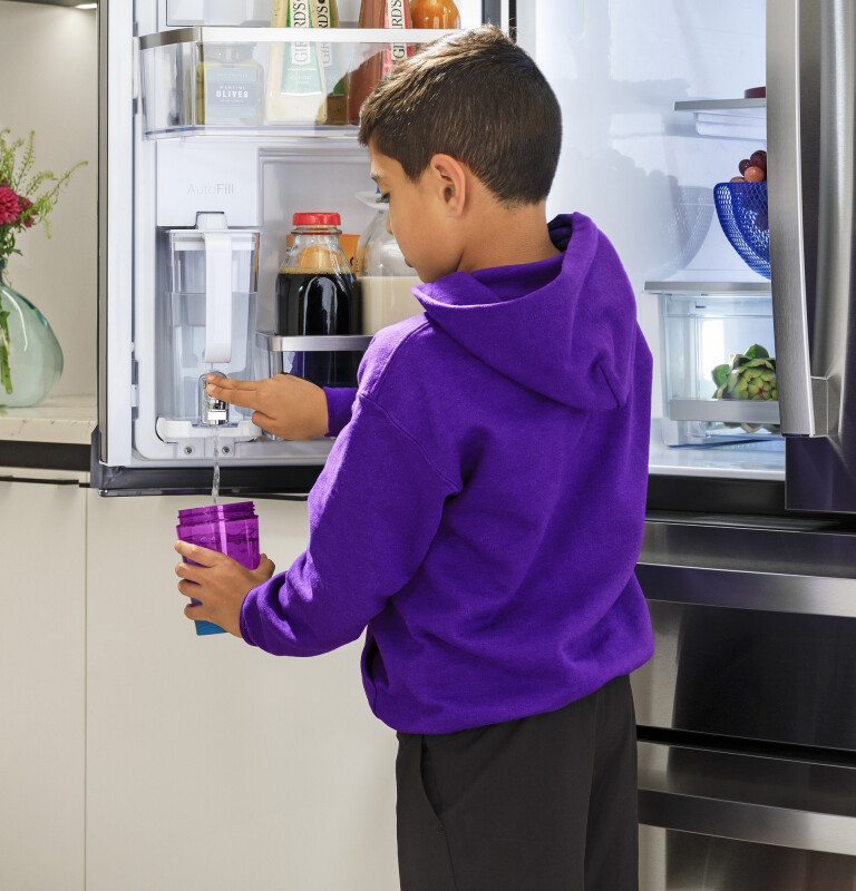22.9 Cu. Ft. Counter-Depth Quad-Door Refrigerator with Dual-Dispense AutoFill Pitcher and Door in Door view 33