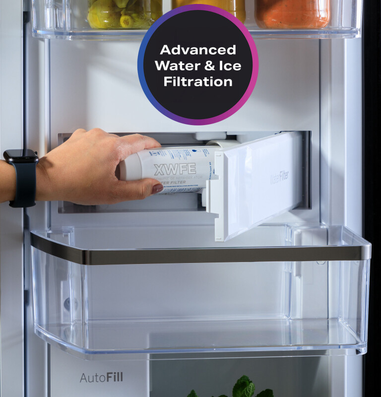 22.9 Cu. Ft. Counter-Depth Quad-Door Refrigerator with Dual-Dispense AutoFill Pitcher and Door in Door view 18