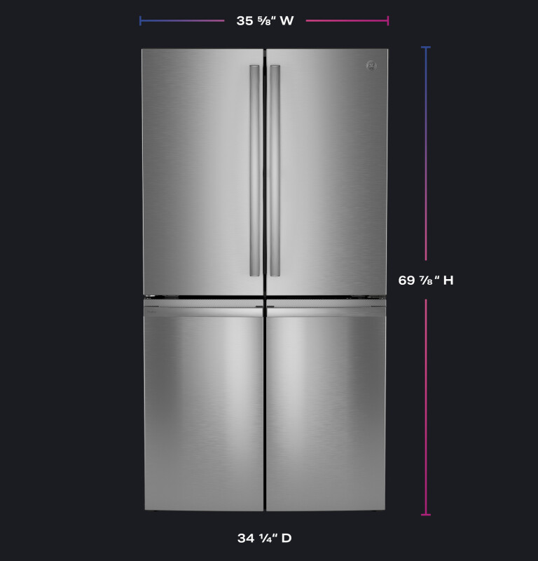 22.9 Cu. Ft. Counter-Depth Quad-Door Refrigerator with Dual-Dispense AutoFill Pitcher and Door in Door view 9