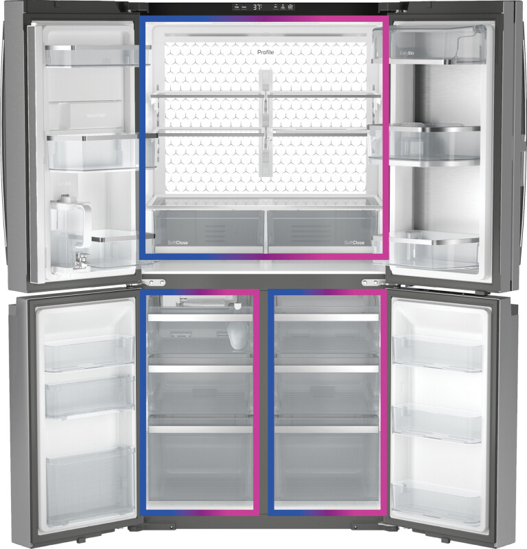 22.9 Cu. Ft. Counter-Depth Quad-Door Refrigerator with Dual-Dispense AutoFill Pitcher and Door in Door view 11