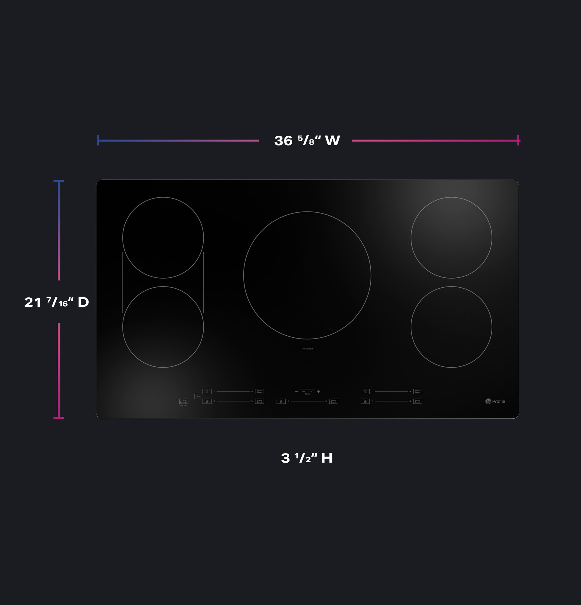 36" Induction Cooktop view 5