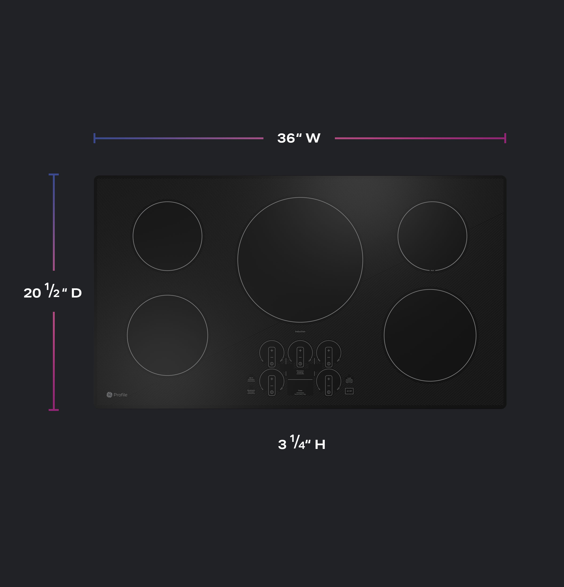 36" Built-In Touch Control Induction Cooktop view 3