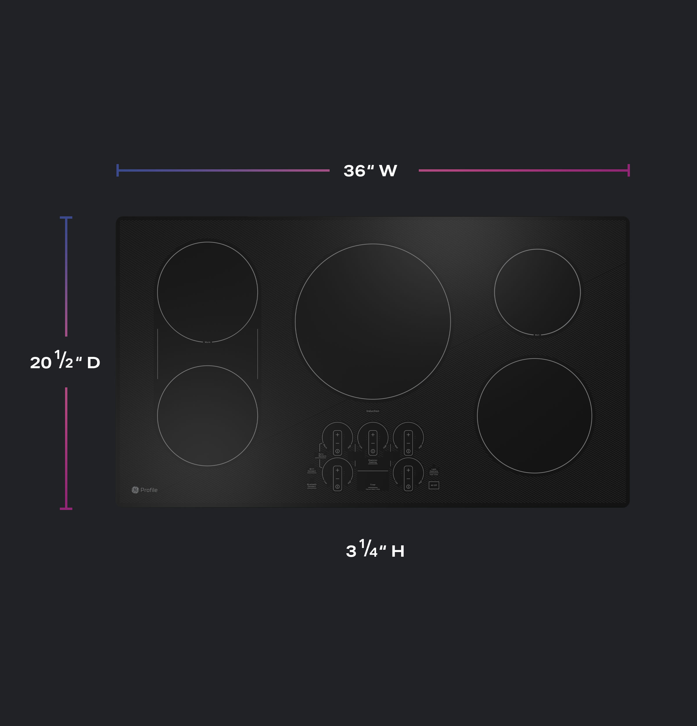 36" Built-In Touch Control Induction Cooktop view 3