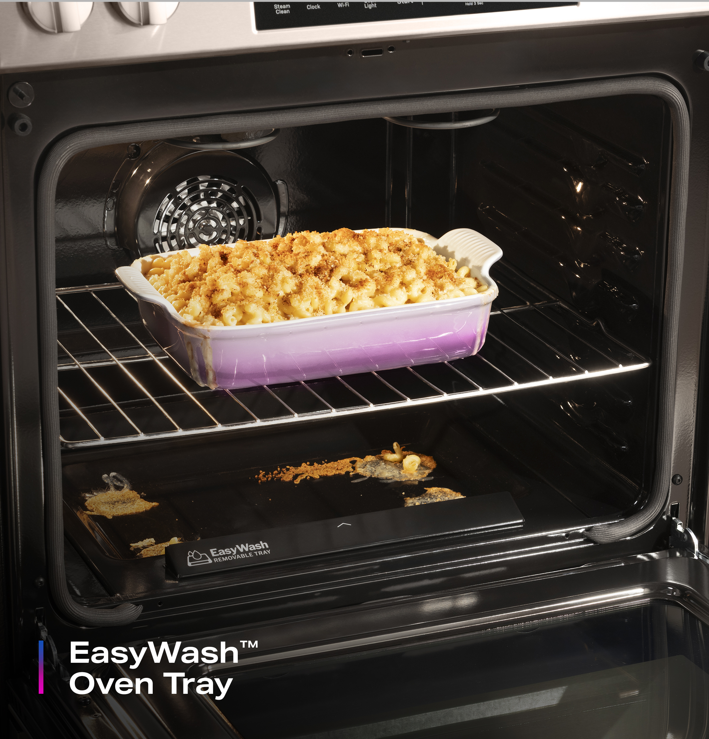 30" Smart Slide-In Induction and Convection Range with No Preheat Air Fry and EasyWash Oven Tray view 30