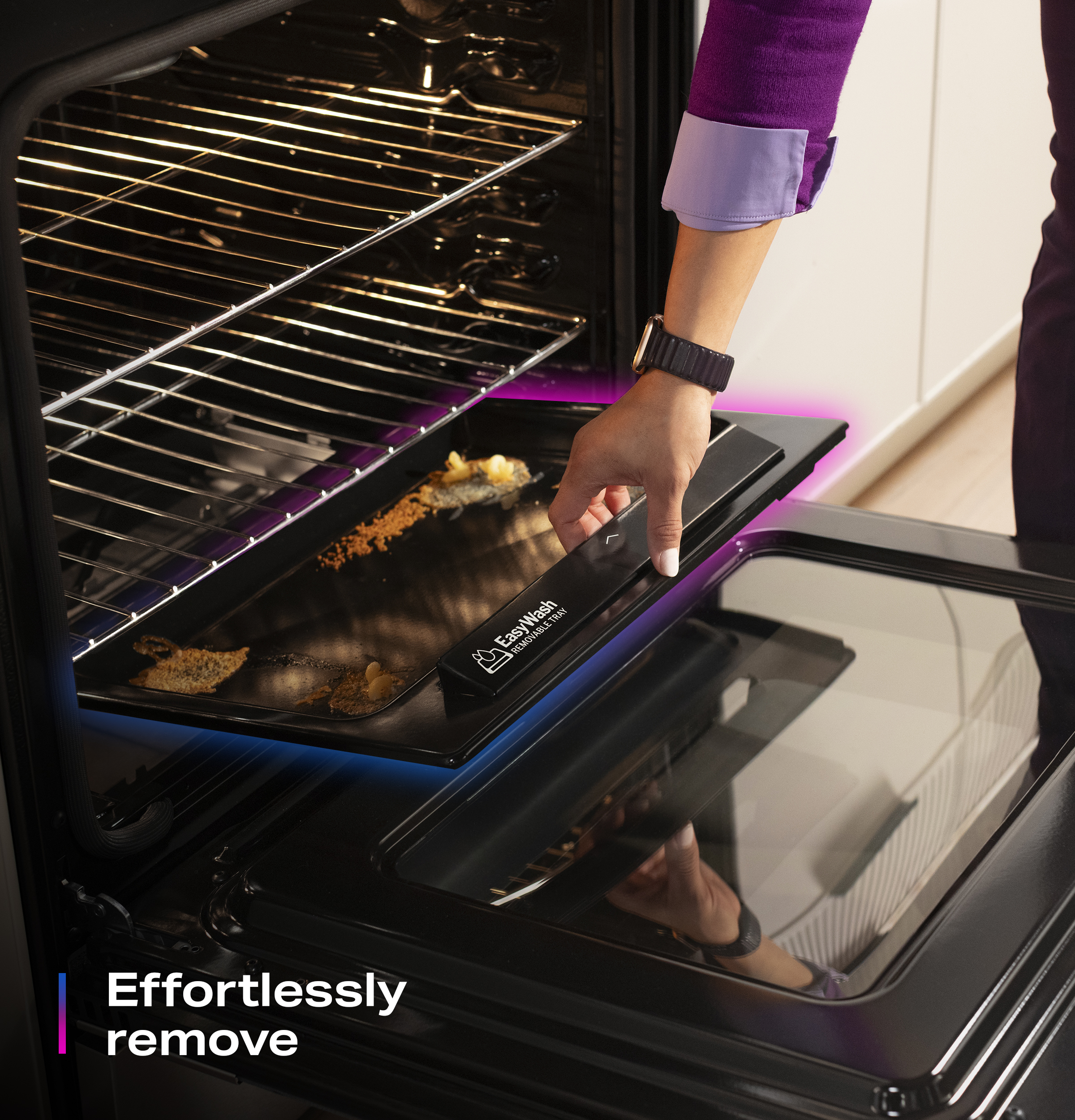 30" Smart Slide-In Induction and Convection Range with No Preheat Air Fry and EasyWash Oven Tray view 31