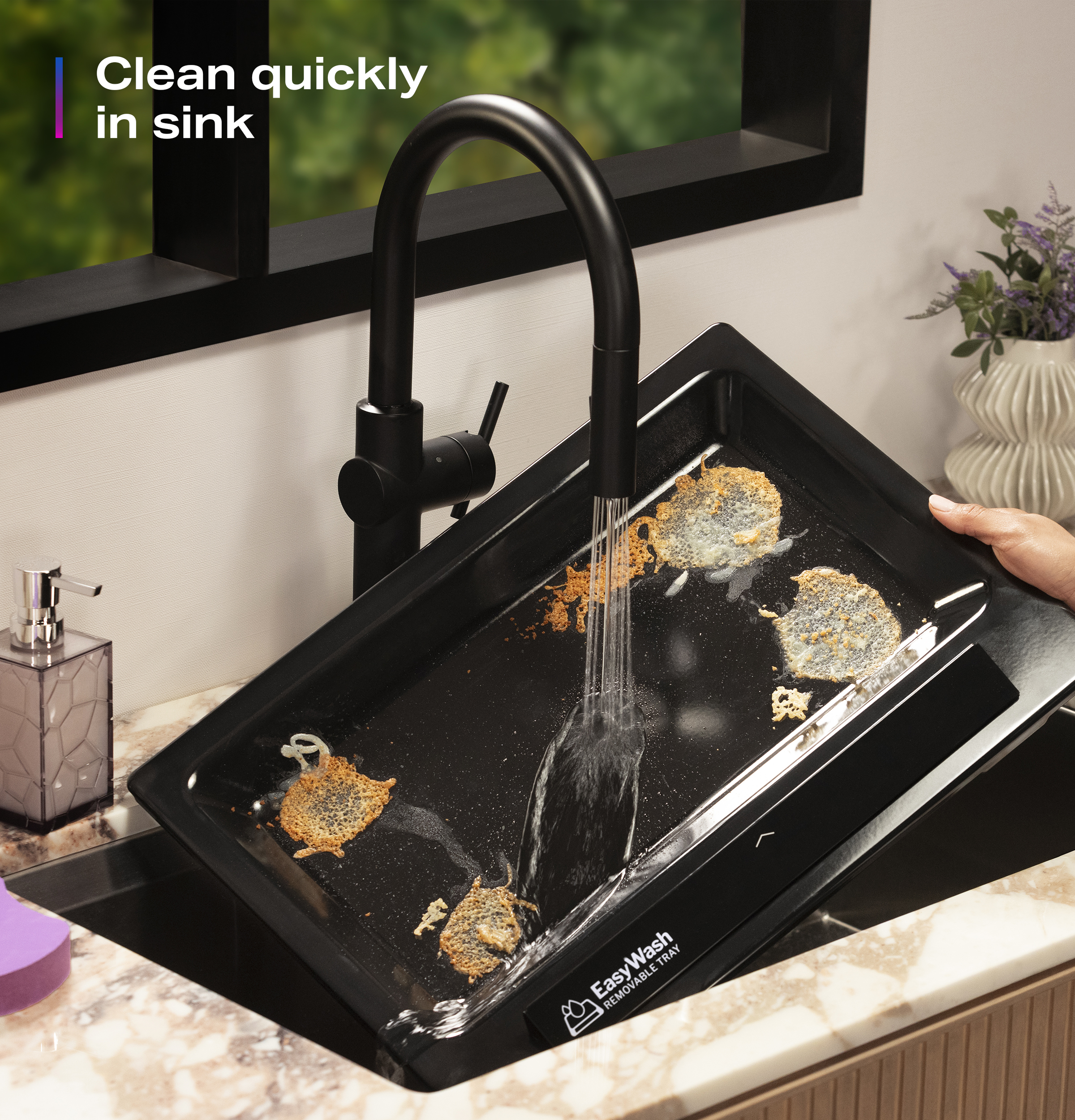 30" Smart Slide-In Induction and Convection Range with No Preheat Air Fry and EasyWash Oven Tray view 32