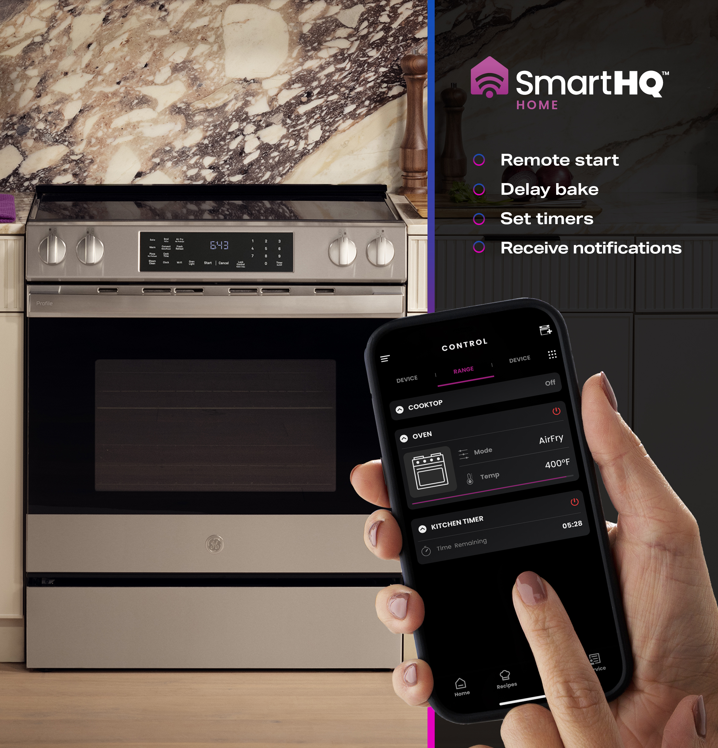 30" Smart Slide-In Induction and Convection Range with No Preheat Air Fry and EasyWash Oven Tray view 34