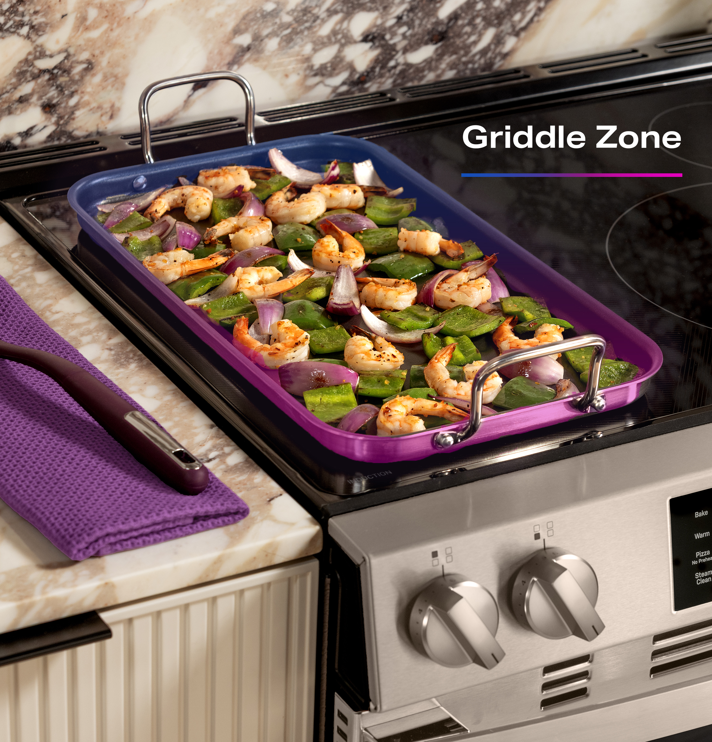 30" Smart Slide-In Induction and Convection Range with No Preheat Air Fry and EasyWash Oven Tray view 36