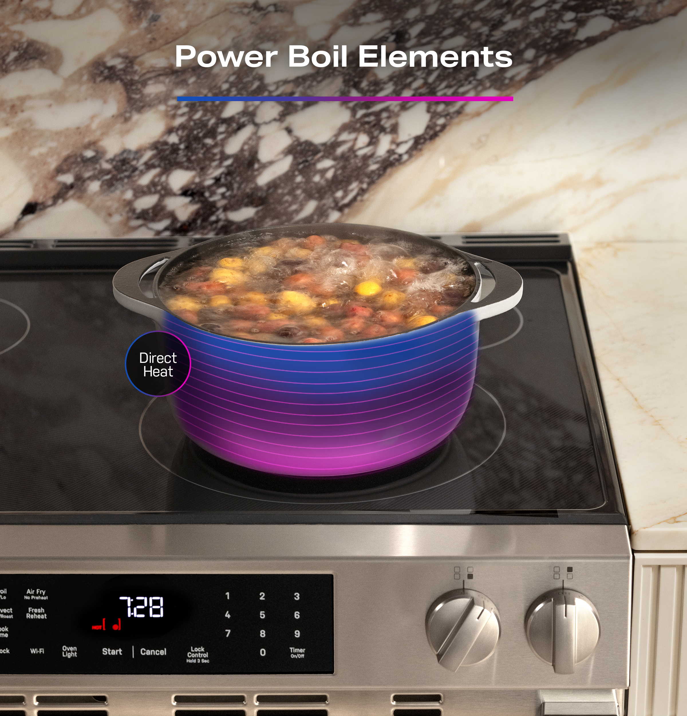 30" Smart Slide-In Induction and Convection Range with No Preheat Air Fry and EasyWash Oven Tray view 29