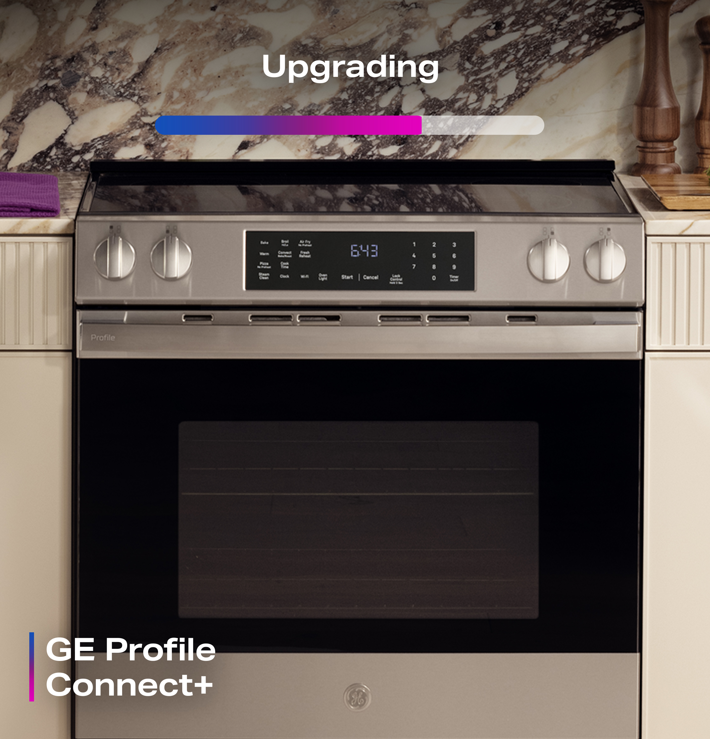 30" Smart Slide-In Induction and Convection Range with No Preheat Air Fry and EasyWash Oven Tray view 4