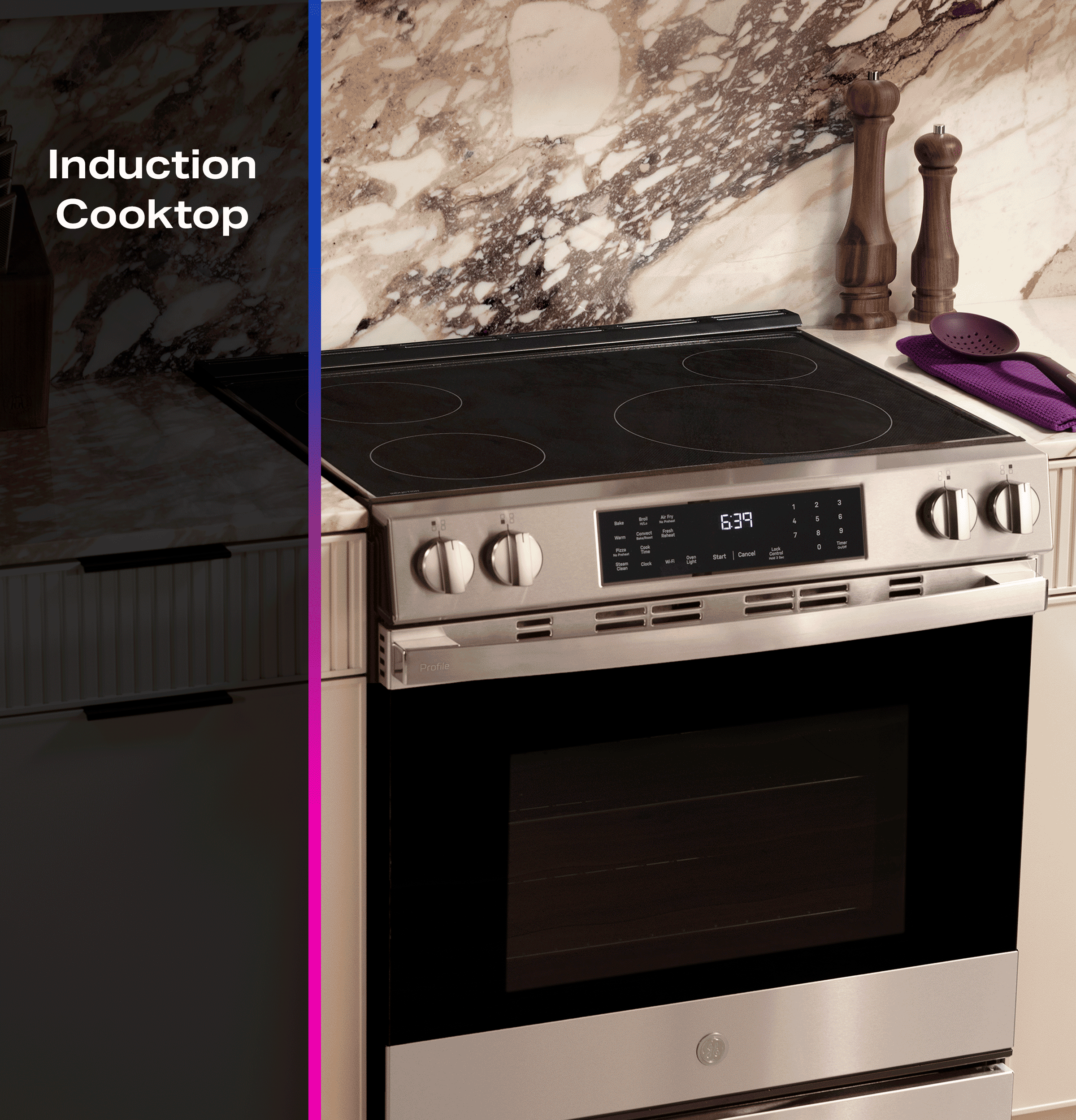 30" Smart Slide-In Induction and Convection Range with No Preheat Air Fry and EasyWash Oven Tray view 13