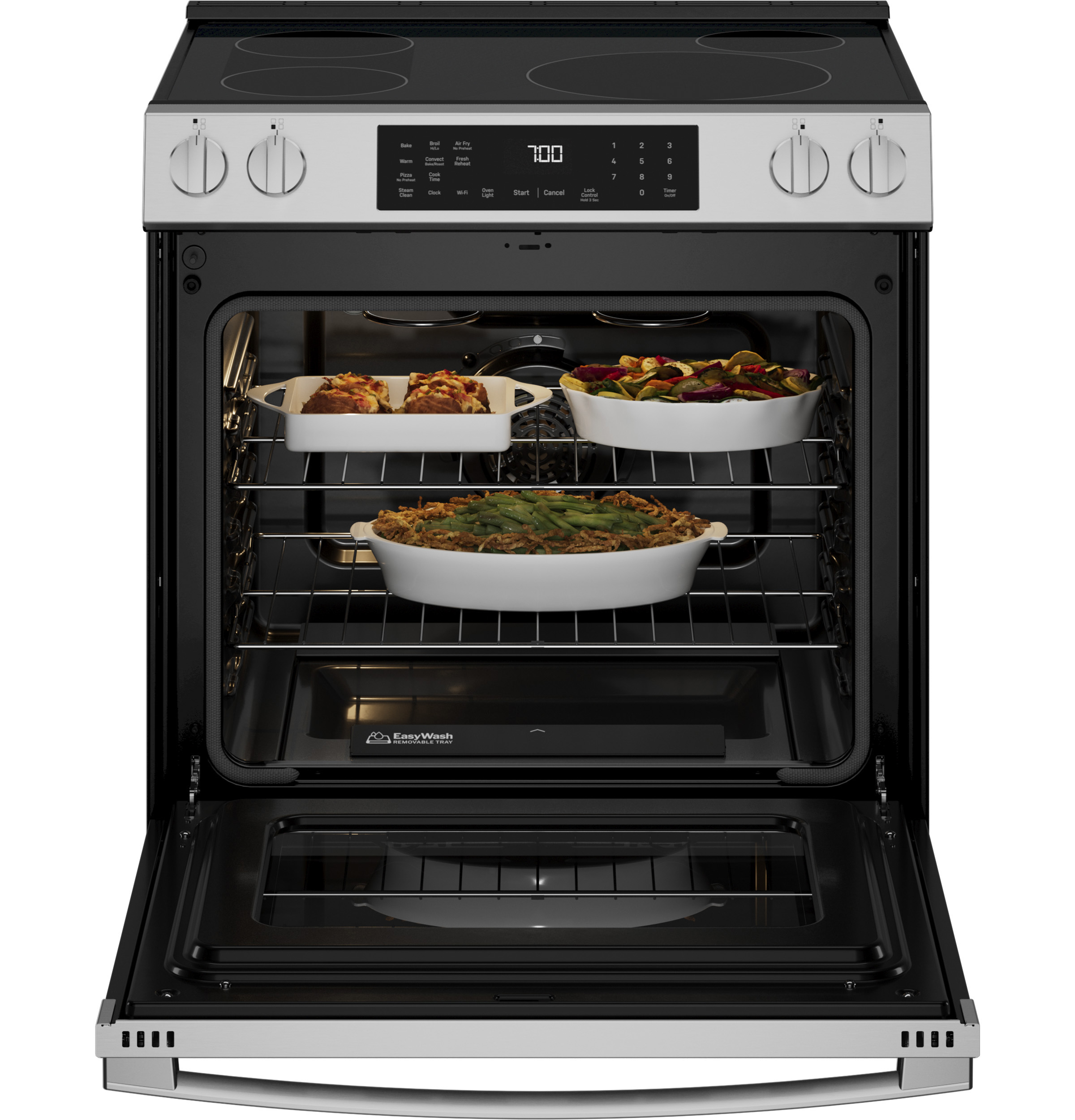 30" Smart Slide-In Induction and Convection Range with No Preheat Air Fry and EasyWash Oven Tray view 15