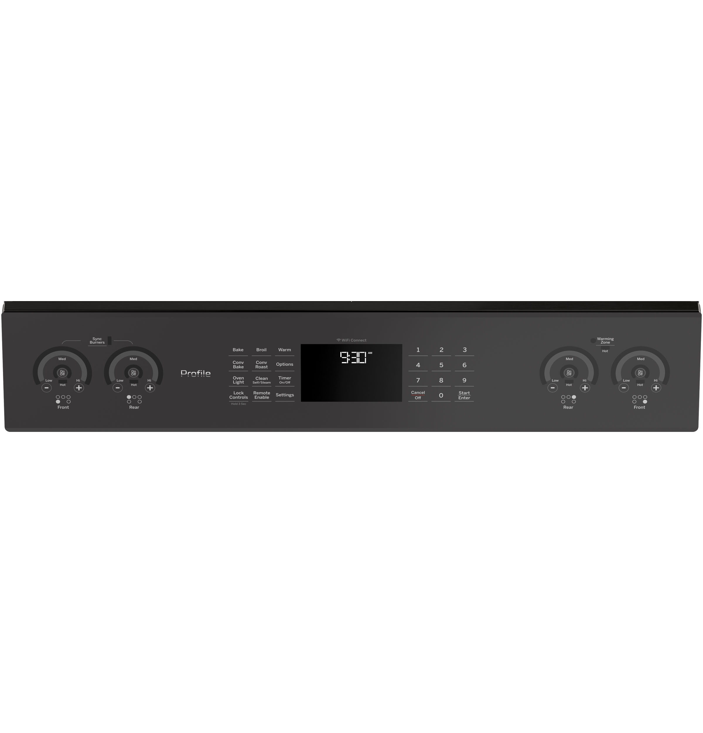 30" Smart Slide-In Front-Control Induction and Convection Range PHS930BLTS