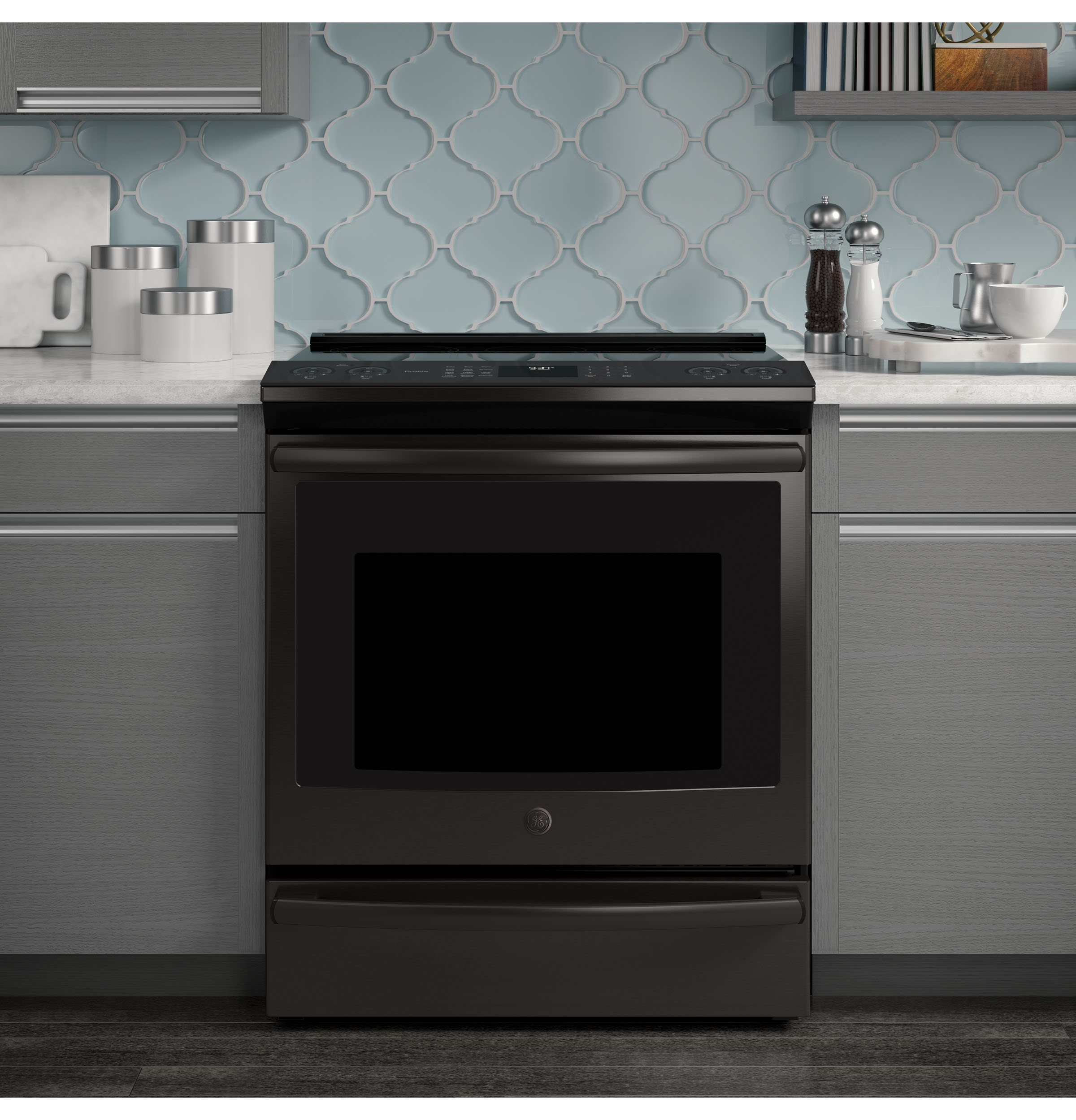 30" Smart Slide-In Front-Control Induction and Convection Range PHS930BLTS