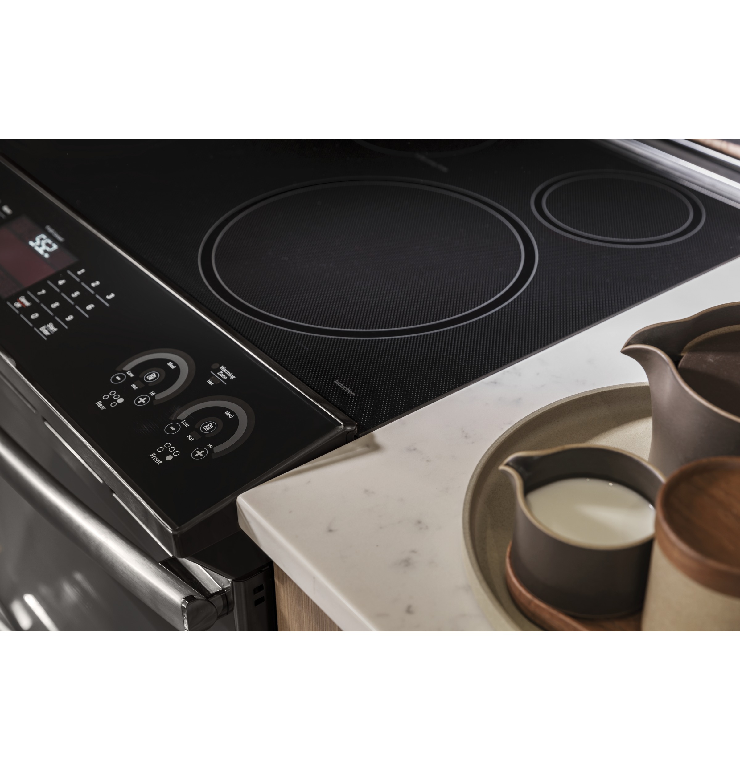 30" Smart Slide-In Front-Control Induction and Convection Range PHS930BLTS