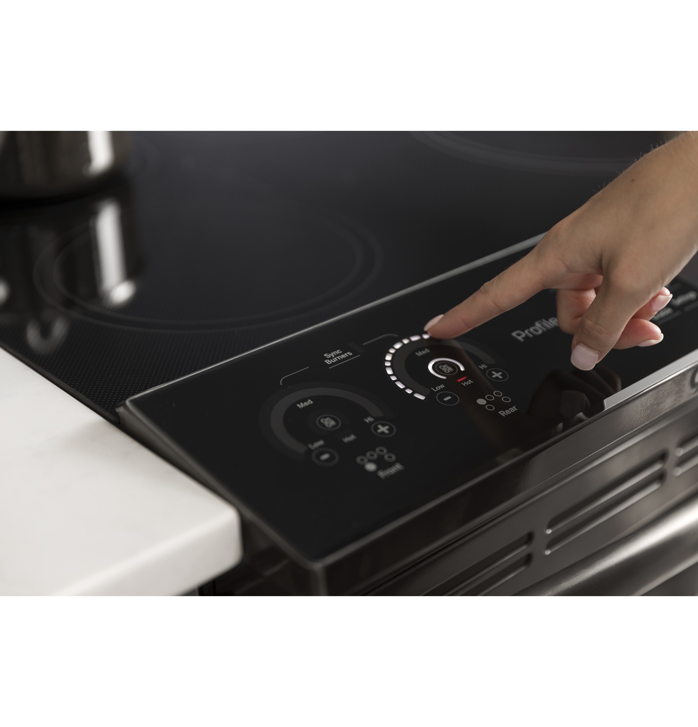 30" Smart Slide-In Front-Control Induction and Convection Range PHS930BLTS