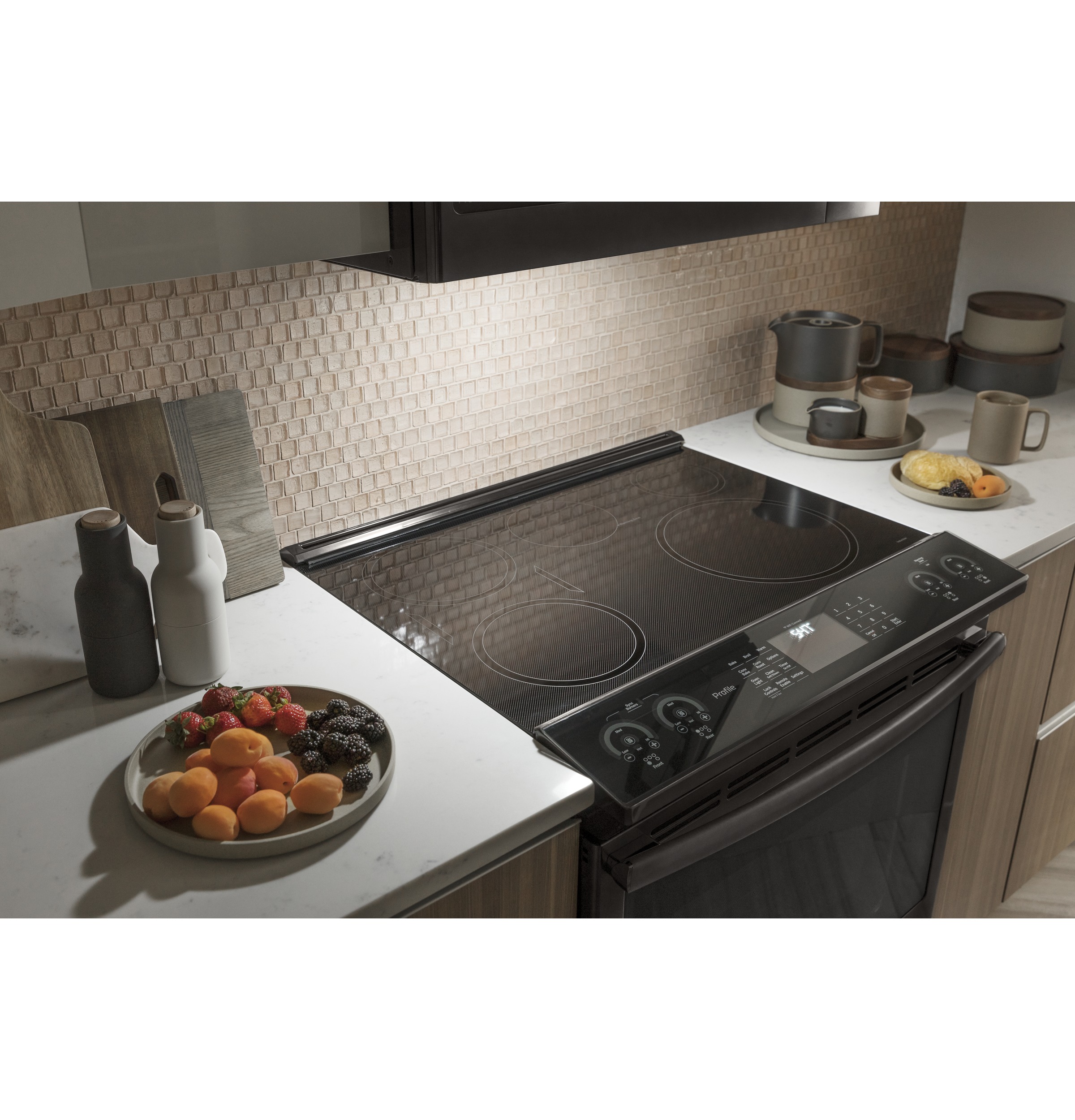 30" Smart Slide-In Front-Control Induction and Convection Range PHS930BLTS