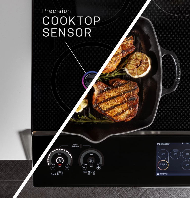 30" Smart Slide-In Front-Control Induction and Convection Range with No Preheat Air Fry PHS930BPTS