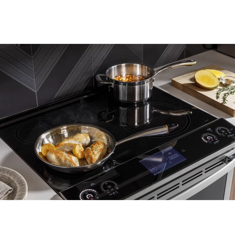 30" Smart Slide-In Front-Control Induction and Convection Range with No Preheat Air Fry PHS930BPTS