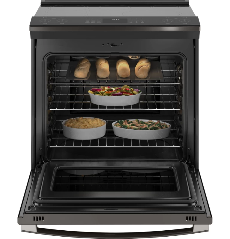 30" Smart Slide-In Front-Control Induction and Convection Range with No Preheat Air Fry PHS930BPTS