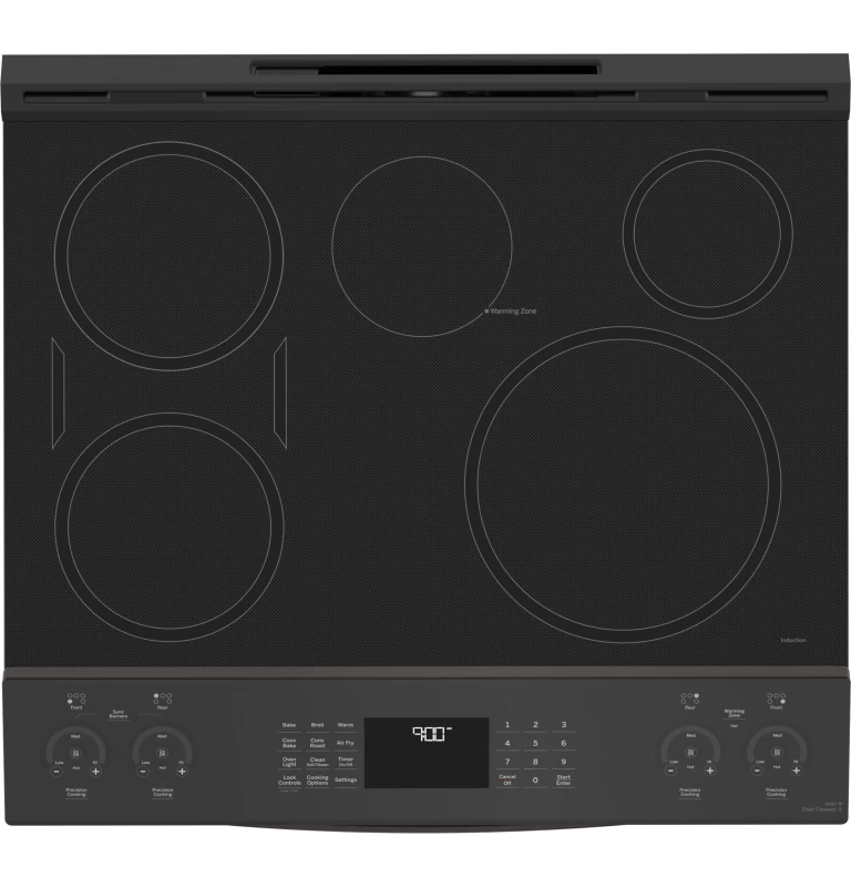 30" Smart Slide-In Front-Control Induction and Convection Range with No Preheat Air Fry PHS930BPTS