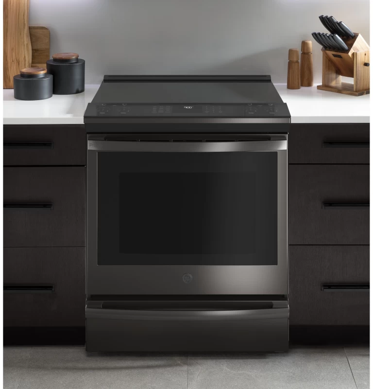 30" Smart Slide-In Front-Control Induction and Convection Range with No Preheat Air Fry PHS930BPTS