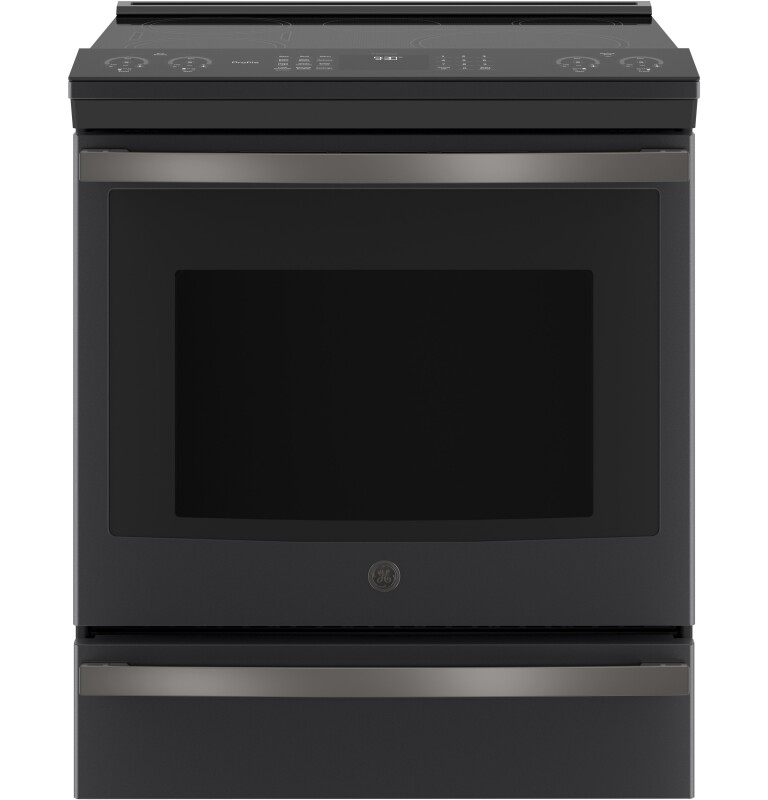 GE Profile 30" Smart Slide-In Front-Control Induction and Convection Range Black Slate PHS930FLDS Picture 1