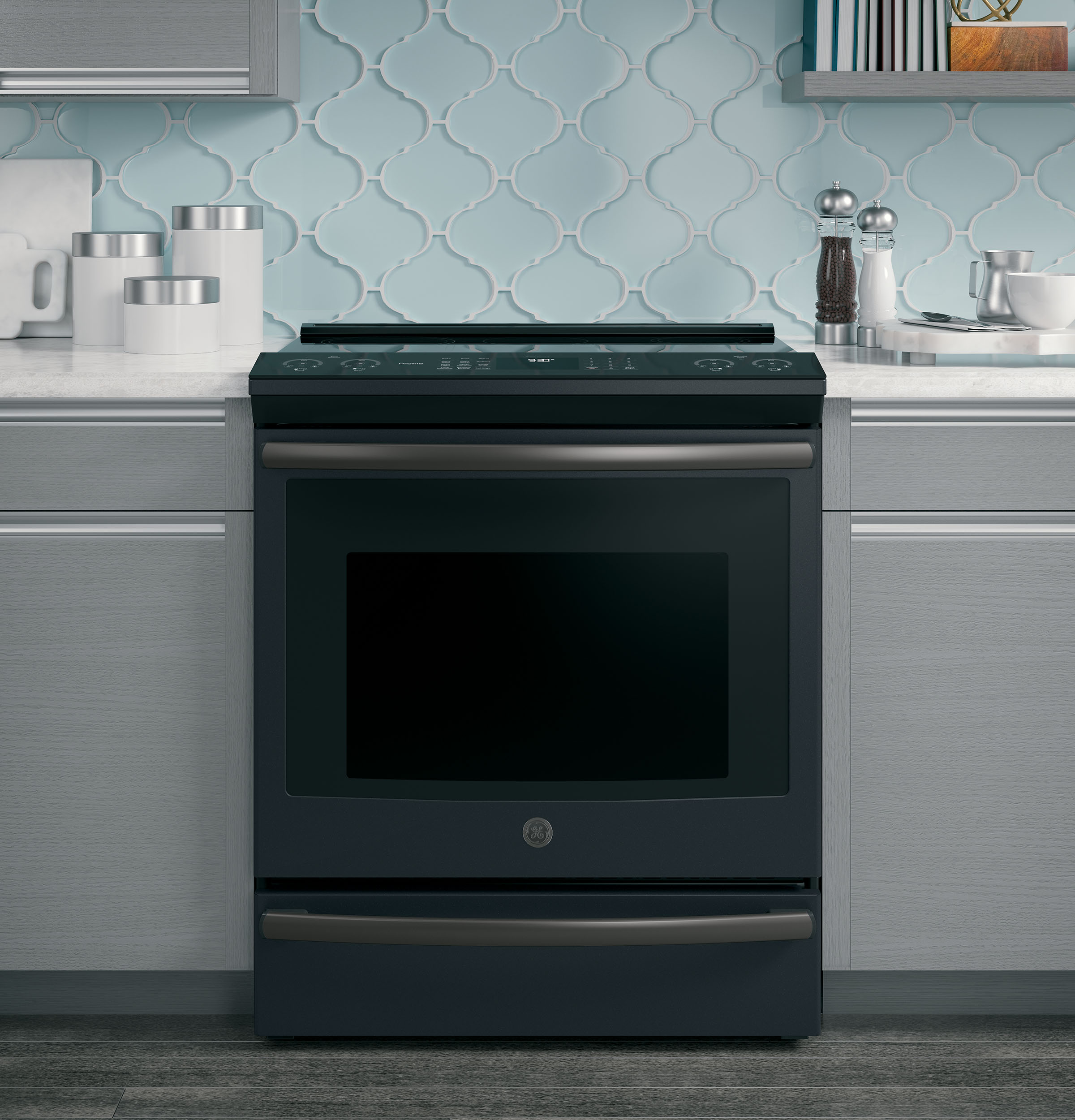 30" Smart Slide-In Front-Control Induction and Convection Range PHS930FLDS, product image 2 of 8