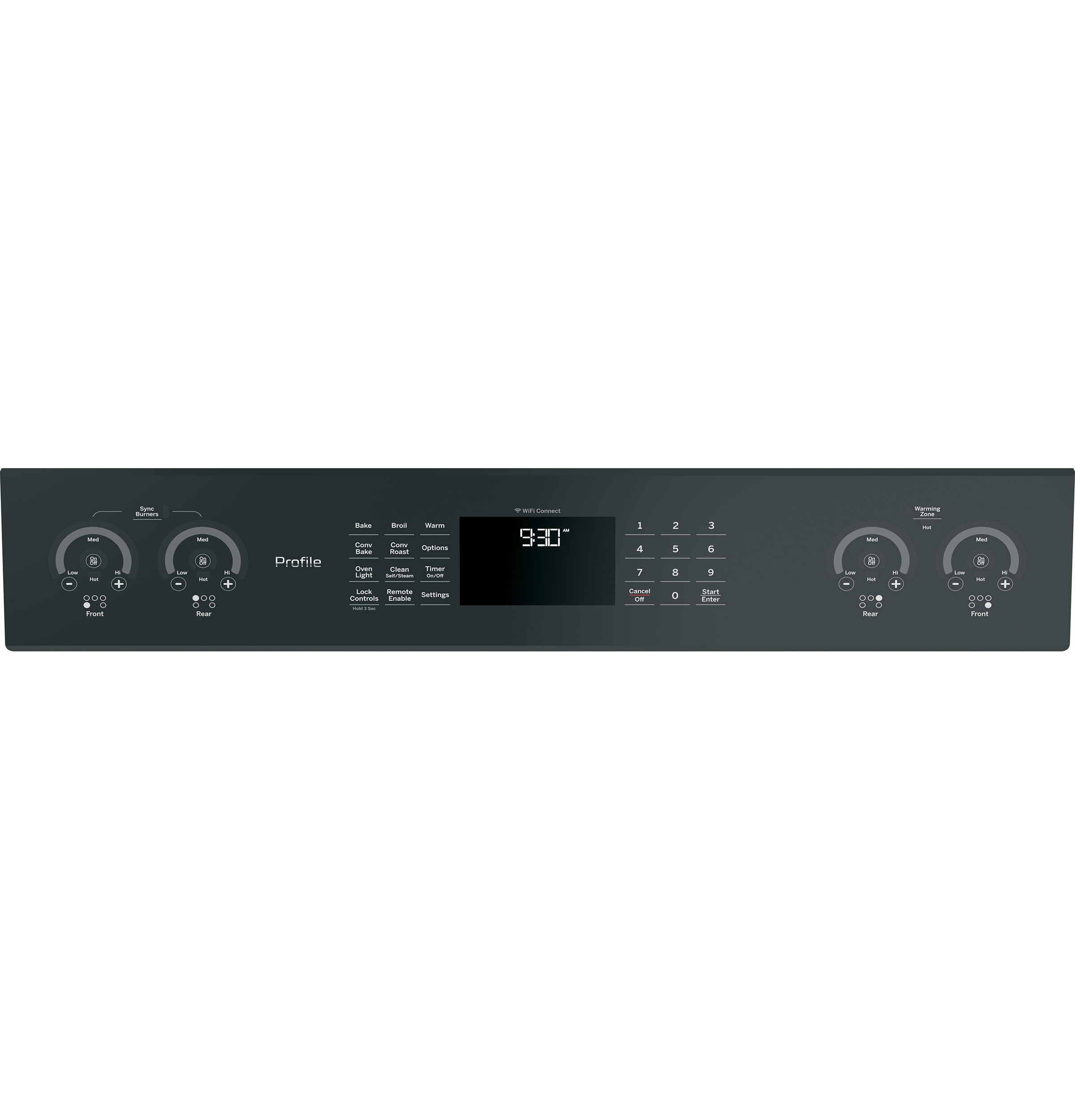 30" Smart Slide-In Front-Control Induction and Convection Range PHS930FLDS, product image 6 of 8