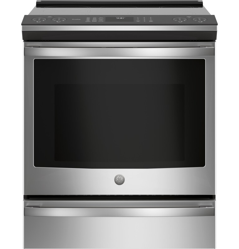 30" Smart Slide-In Front-Control Induction and Convection Range PHS930SLSS