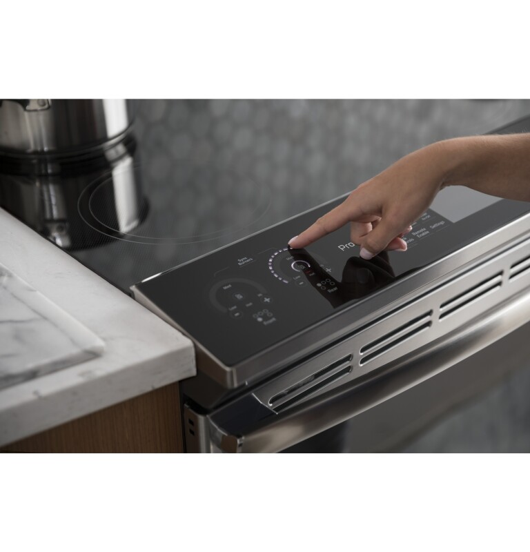 30" Smart Slide-In Front-Control Induction and Convection Range PHS930SLSS