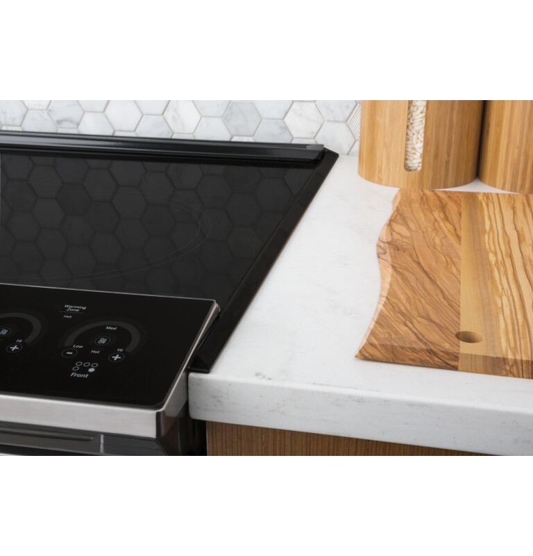 30" Smart Slide-In Front-Control Induction and Convection Range PHS930SLSS
